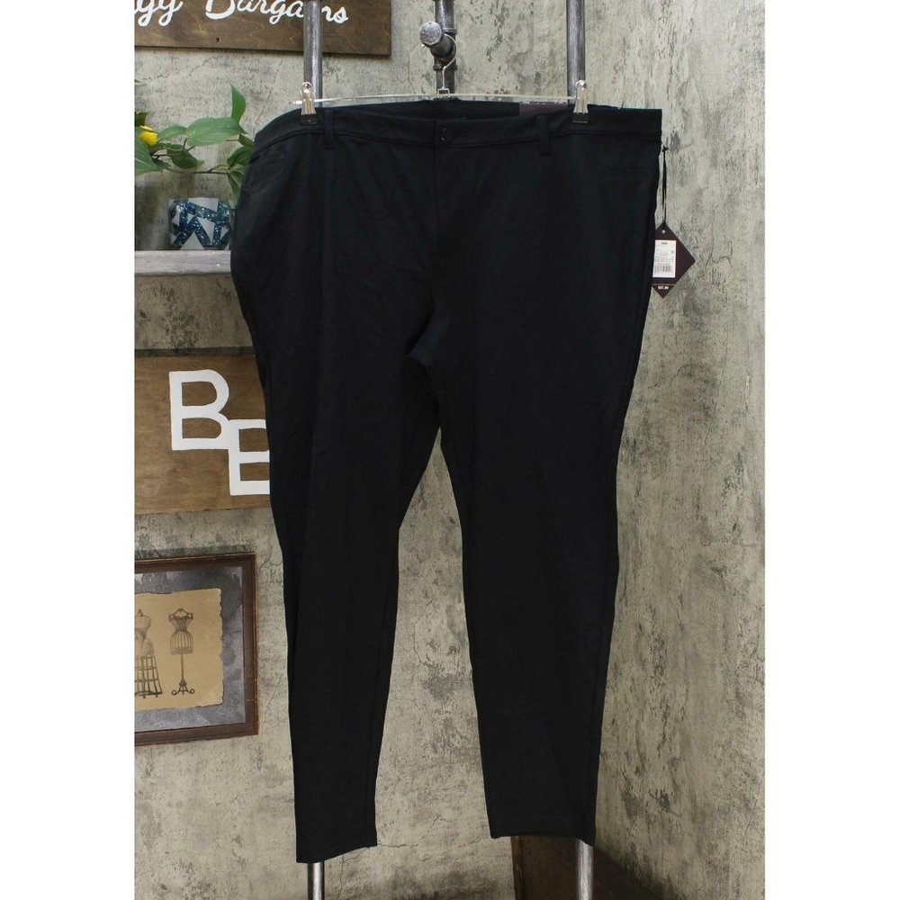 NWT Ava & Viv Pockets Ponte Skinny Pants 20W Black - Picture 3 of 6